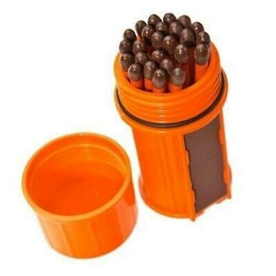 UCO Stormproof Match Kit Orange Matchbox w/25 Waterproof Long Burn Matches/Case