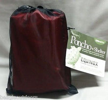 Load image into Gallery viewer, Equinox Terrapin Ultralite 1.1oz Sil-Nylon Rain Poncho w/Hood Red 58&quot;x90&quot;
