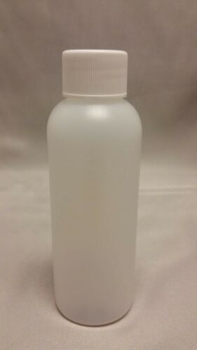 Bullet Round Ultralight HDPE Plastic Storage Bottle w/Lid 4oz Natural