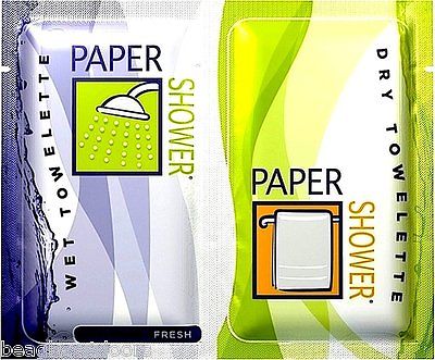 Paper Shower Fresh Body Wipes Wet & Dry Towelettes 10