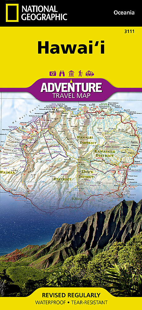 National Geographic Adventure Map Hawaii (Hawai'i) Oceania AD00003111