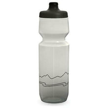 Load image into Gallery viewer, Specialized Purist 26oz Bicycle Water Bottle Clear w/Mountains &amp; Black MoFlo Lid

