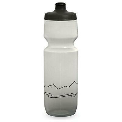 Specialized Purist 26oz Bicycle Water Bottle Clear w/Mountains & Black MoFlo Lid