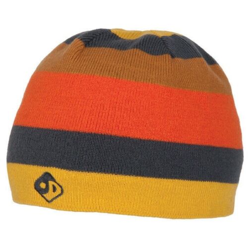 Outdoor Designs Knitted Stripe Beanie Hat w/Fleece 100 Headband - Sunset Color