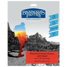 Load image into Gallery viewer, Backpacker&#39;s Pantry Mashed Potatoes &amp; Gravy w/Beef 2-Serving Pouch
