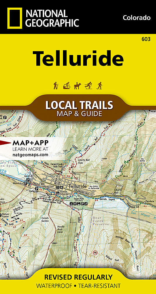 National Geographic Trails Illustrated Telluride CO Local Trails Map & Guide TI00000603