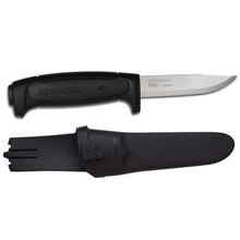 Load image into Gallery viewer, Morakniv Basic 511 3.6&#39;&#39; Carbon Steel Blade Black Knife w/Black Sheath M-12810
