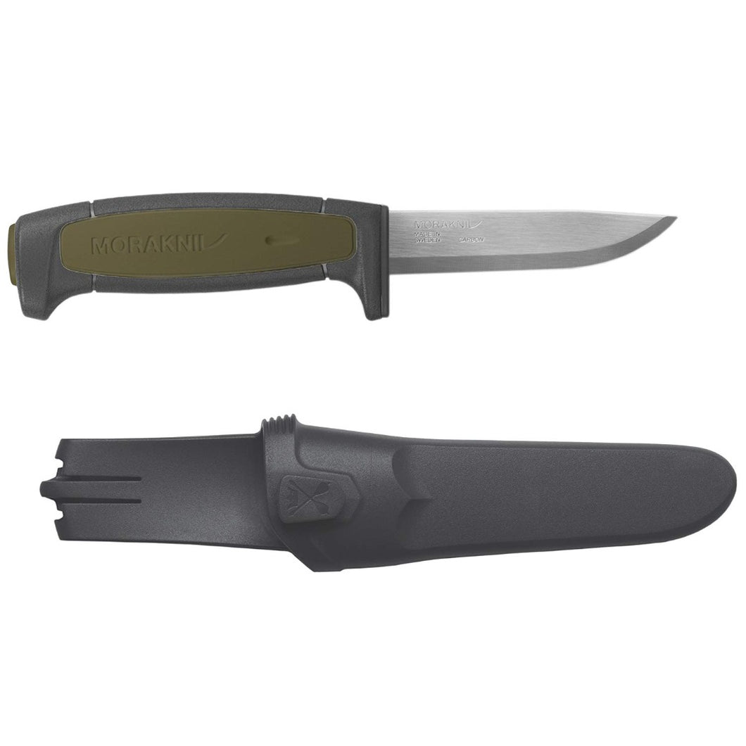 Morakniv Basic 511 3.6'' Carbon Steel Blade Green / Black Knife w/Sheath M-13249