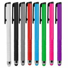 Load image into Gallery viewer, Atomic Micro Slim Blue Stylus for Smart Phone/Tablet w/Rubber Tip &amp; Pocket Clip
