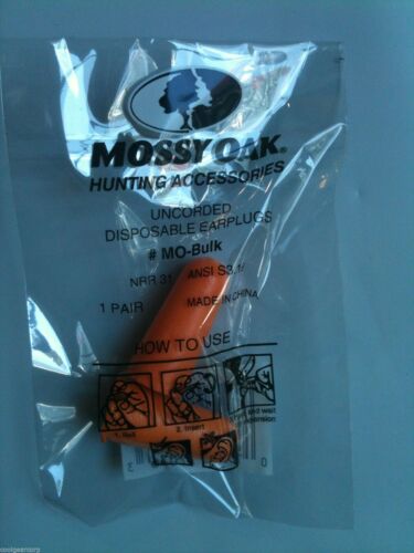Mossy Oak Disposable Ear Plugs 2 Pairs Hunting