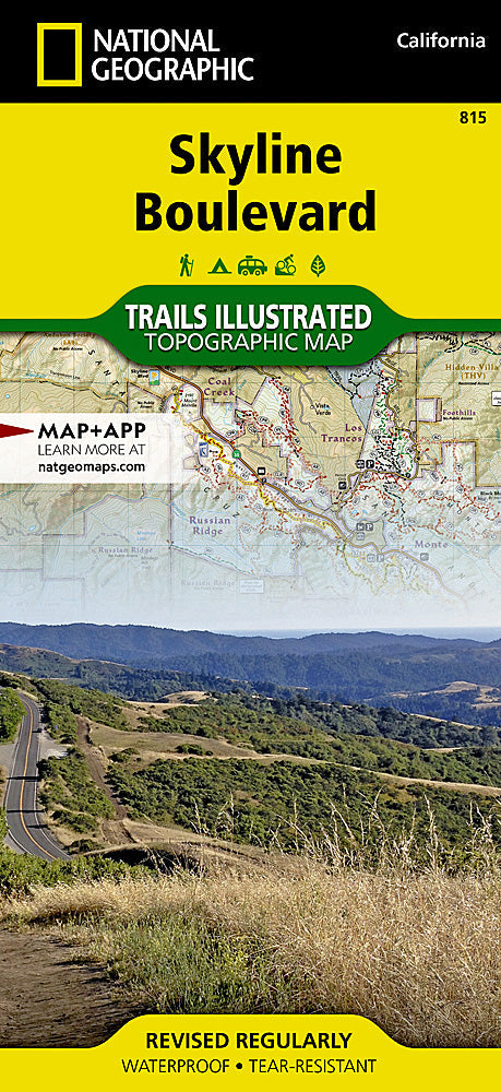National Geographic California Skyline Boulevard Trails Illustrated Map TI00000815