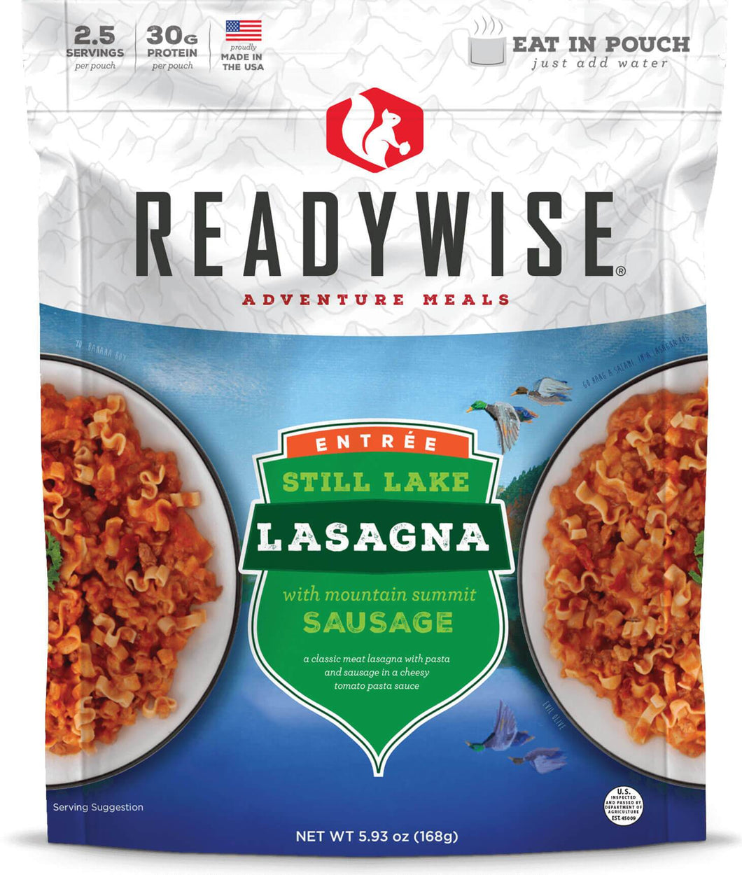 ReadyWise Still Lake Lasagna w/Sausage 2.5 Servings