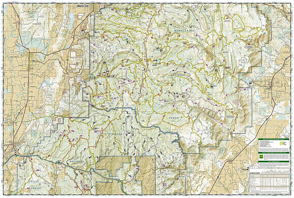 National Geographic Trails Illustrated UT Utah Fish Lake, Manti Topo Map TI00000707