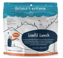 Load image into Gallery viewer, Bushka&#39;s Kitchen Lentil Lunch w/Veggies &amp; Apples 1-Serving Freeze Dried Pouch
