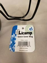 Load image into Gallery viewer, Olicamp Space Saver Mug HA Aluminum Travel Cup 24 fl oz w/Black Folding Handles

