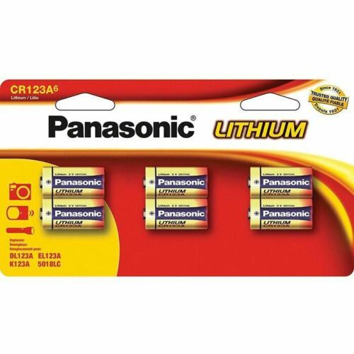 Panasonic CR123A Lithium 3V Camera Photo Battery 6-Pack CR17345-DL/EL123A-K123A