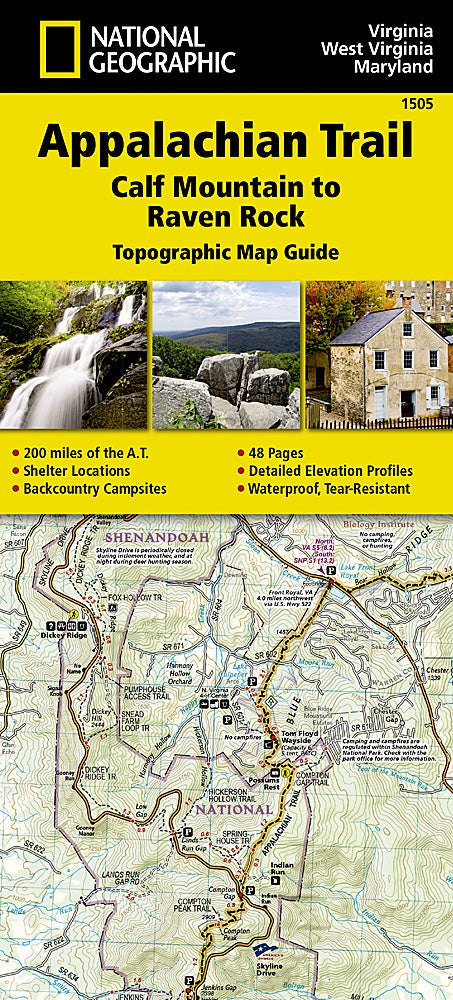 National Geographic Appalachian Trail Map Guide VA WV MD Calf Mt-Raven Rock TI00001505