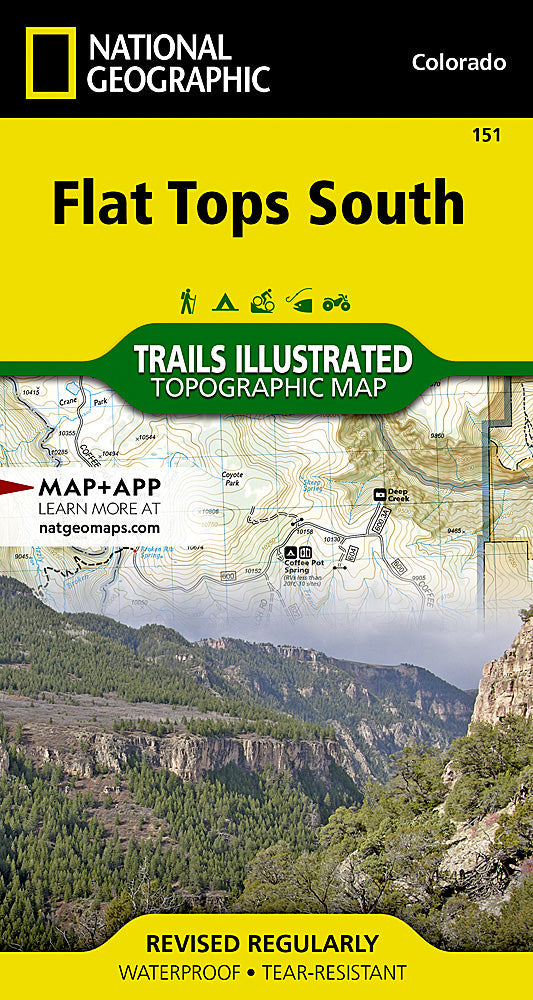 National Geographic Trails Illustrated CO Flat Tops Wilderness South Map TI00000151
