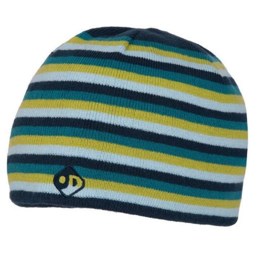 Outdoor Designs Knitted Stripe Beanie Hat w/Fleece 100 Headband - Reef Color