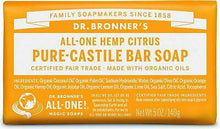 Load image into Gallery viewer, Dr Bronner&#39;s / Bronners Hemp Citrus Scent Pure-Castile Magic Bar Soap Organic
