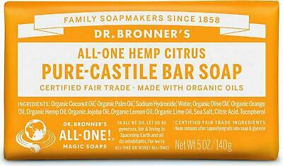Dr Bronner's / Bronners Hemp Citrus Scent Pure-Castile Magic Bar Soap Organic