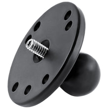 Load image into Gallery viewer, RAM Mount 2.5&quot; Round Base w/1&quot; Ball and 1/4&quot;-20 Threaded Male Post [RAM-B-202AU]
