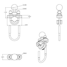 Load image into Gallery viewer, RAM Mount Rail Base w/Stainless Steel U-Bolt [RAM-B-231U]
