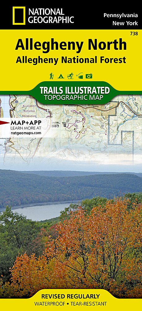 National Geographic PA/NY Allegheny National Forest N Trails Illustrated Map TI00000738