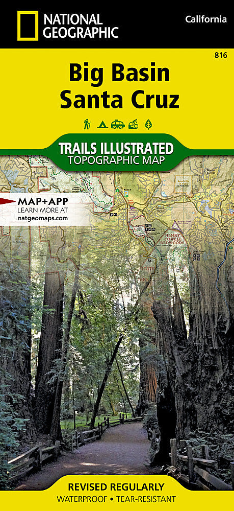 National Geographic Trails Illustrated California Big Basin, Santa Cruz Map TI00000816