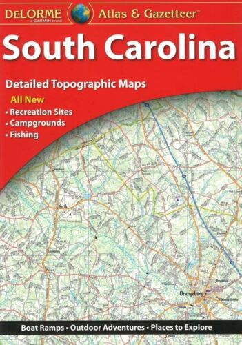 Delorme South Carolina SC Atlas & Gazetteer Map Newest Edition Topo / Road Maps