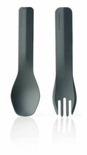Load image into Gallery viewer, Humangear GoBites Duo Spoon/Fork Combo Utensil Gray - Sturdy BPA-Free Nylon
