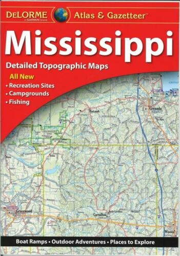 Delorme Mississippi MS Atlas & Gazetteer Map Newest Edition Topo / Roa ...