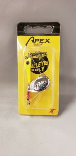 Apex Tackle Walleye Spinner Fishing Lure - Yellow w/Super Sharp Matzuo Hooks
