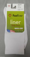 Load image into Gallery viewer, Fox River 4478 Wick Dry Alturas Socks Ultra-Lightweight Crew Liner Sock White S

