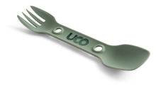 Load image into Gallery viewer, UCO Utility Spork Fork-Spoon-Knife Combo 7&#39;&#39; Utensil 2-Pack Camp Green / Charcoal
