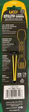 Load image into Gallery viewer, UCO Utility Spork Fork-Spoon-Knife Combo 7&#39;&#39; Utensil 2-Pack Teal / Orange
