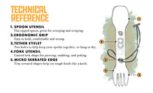 Load image into Gallery viewer, UCO Utility Spork Fork-Spoon-Knife Combo 7&#39;&#39; Utensil Camp Green F-SP-UT-BULK
