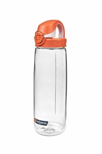 Nalgene On The Fly 24oz Water Bottle Clear w/Roasted Orange OTF Cap - BPA Free