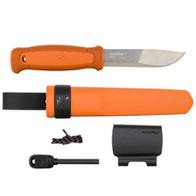 Load image into Gallery viewer, Morakniv Kansbol 4.3&#39;&#39; SS Blade Burnt Orange Knife w/Sheath/Survival Kit M-13913
