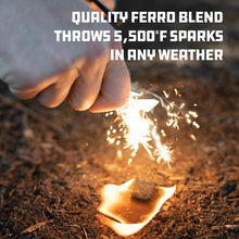 Load image into Gallery viewer, UCO Survival Fire Striker Ferro Rod Multi-Tool Red w/Lanyard MT-FS-SVKIT
