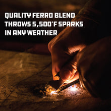 Load image into Gallery viewer, UCO Survival Fire Striker Ferro Rod Multi-Tool Red w/Lanyard MT-FS-SVKIT
