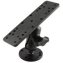 Load image into Gallery viewer, RAM Mount 1&quot; Diameter Ball Mount w/Short Double Socket Arm,  6.25&quot; x 2&quot; Rectangle Base &amp; 2.5&quot; Round Base (AMPS Pattern) [RAM-B-111U-A]
