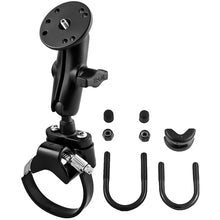 Load image into Gallery viewer, RAM Mount Strap Clamp Roll Bar Mount w/Standard Length Double Socket Arm &amp; 2.5&quot; Round Base w/1/4&quot;-20 Male Threaded Post [RAM-B-149Z-2-202AU]
