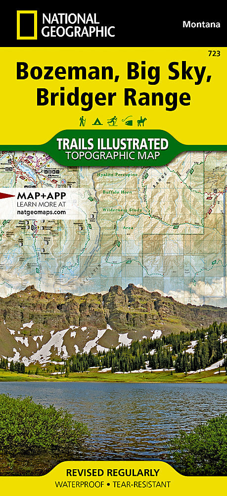 National Geographic Trails Illustrated MT Bozeman Big Sky Bridger Range Map TI00000723