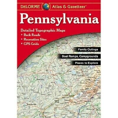 Delorme Pennsylvania PA Atlas & Gazetteer Map Newest Edition Topo / Road Maps