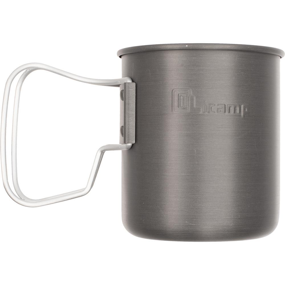 Olicamp Space Saver Mug Aluminum Travel Cup 24 fl oz w/White Folding Handles