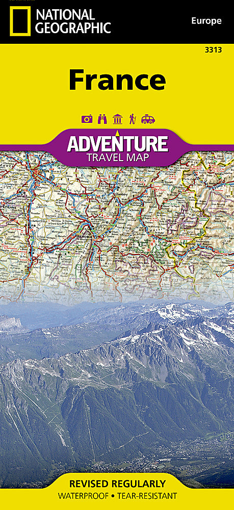 National Geographic Adventure Map France / Corsica Island Europe AD00003313