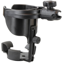 Load image into Gallery viewer, RAM Mount Level Cup XL Low Profile Mount w/Large Strap Clamp Base [RAP-B-417-200-1-231Z-2NUBU]

