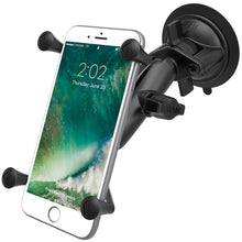 Load image into Gallery viewer, RAM Mount Twist-Lock Suction Cup Mount w/Universal X-Grip Large Phone/Phablet Cradle [RAM-B-166-UN10U]
