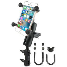 Load image into Gallery viewer, RAM Mount Combination Brake/Clutch Reservoir U-Bolt Mount w/Universal X-Grip Cell/iPhone Cradle [RAM-B-174-UN7U]
